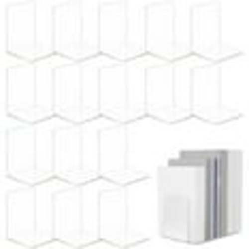 16-Pack Acrylic Bookends, Bookends for Shelves, Transparent Book Organizers, L-Shaped Holder, Heavy Duty Organizer, Round Edges, Durable Acrylic, for Books Movies CDs Magazines