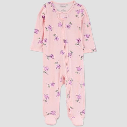 Carter's Just One You® Baby Girls' Comfy Soft Floral Sleep N' Play - Pink 3m