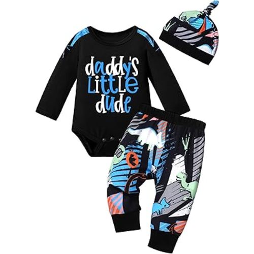 Newborn Baby Boy Clothes Letter Print Camo Long Sleeve Romper Tops + Camouflage Pants + Hat Infant Outfits 3Pcs Set