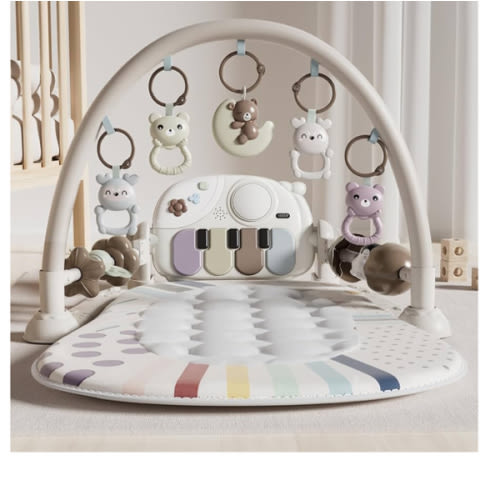 Baby Play Mat Baby Toys,Baby Gym Tummy Time Play Piano Activity Mat with 5 Infant Sensory Toys,Music & Light Infant Newborn Gifts for Babies Toddlers 0-3 6-9 11 12 Months.