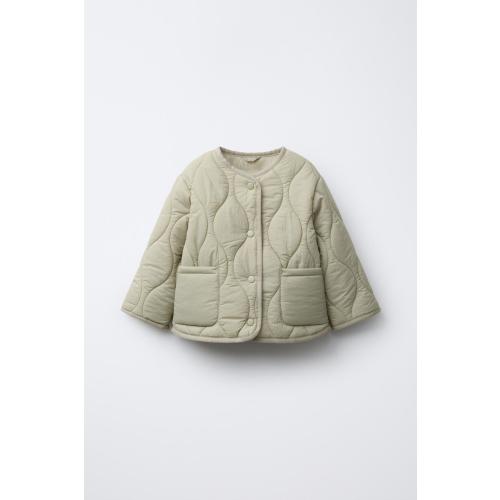 WATER REPELLENT PADDED JACKET - Light khaki | ZARA United States