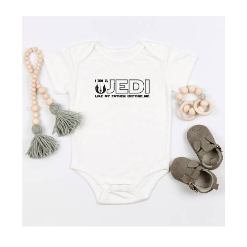 I am Jedi Like My Father Before me Cute Onesie – Funny Baby Apparel – Infant Bodysuit Newborn Outfit One-Piece Great Baby Shower Gift