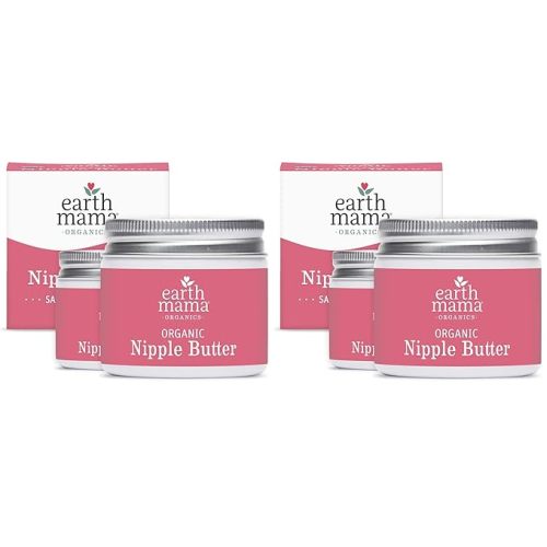 Earth Mama Organic Nipple Butter™ | Nipple Cream Safe for Breastfeeding | Postpartum Essentials for Nursing | Non Lanolin Nipple Cream, 2-Fluid Ounce