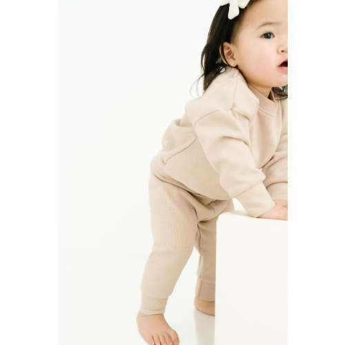 Oat Waffle Crewneck Set 0-3 or 3-6mo