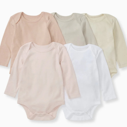 Solid Organic Cotton Long Sleeve Baby Bodysuits 5 Pack - Pink Sand – Burt's Bees Baby