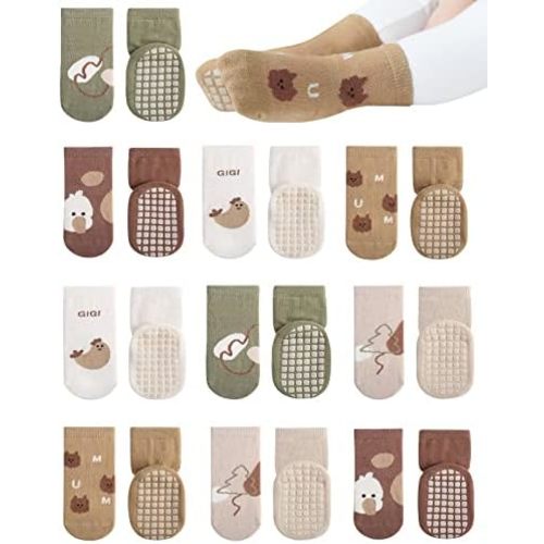 Domee Baby Non Skid Socks Grip Anti Slip Pack of 10
