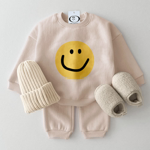 Baby Smiley Casual Sweatsuit Set, 6-12 m