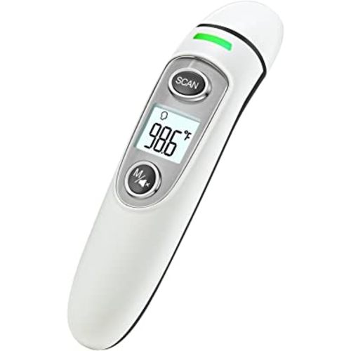 Infrared Thermometer for Adults,Forehead and Ear Thermometer for Fever, Babies, Children, Adults, Indoor and Outdoor Use (Grey)