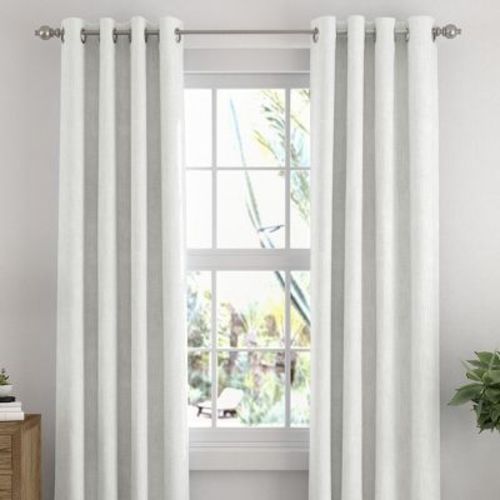 2 Panel Thermal-Insulated 100% Total Blackout Grommet Window Curtains - Becky Cameron (Set of 2), Ivory, 50x84