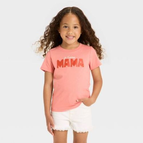 Toddler Girls' Je T'aime Mama Graphic T-Shirt - Cat & Jack™ Coral Orange 4T