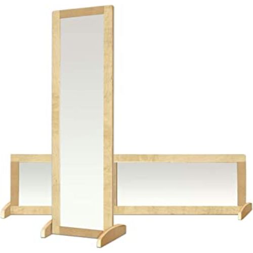 ECR4Kids Double-Sided Bi-Directional Mirror, Kids Furniture, Natural