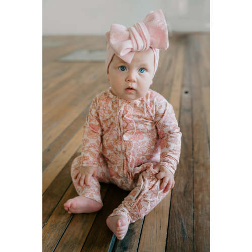 Frill Zip Romper | Blossom – Little and Fern