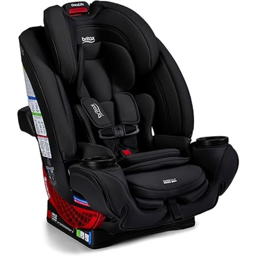 Britax One4Life All in One Convertible Car Seat, 3 in 1 Car Seat & Booster Seat with Easy ClickTight Installation, Extended Rear Facing Capacity, and Breathable SafeWash Fabrics —Raven Black
