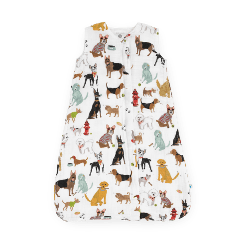 Cotton Muslin Sleep Bag - Woof