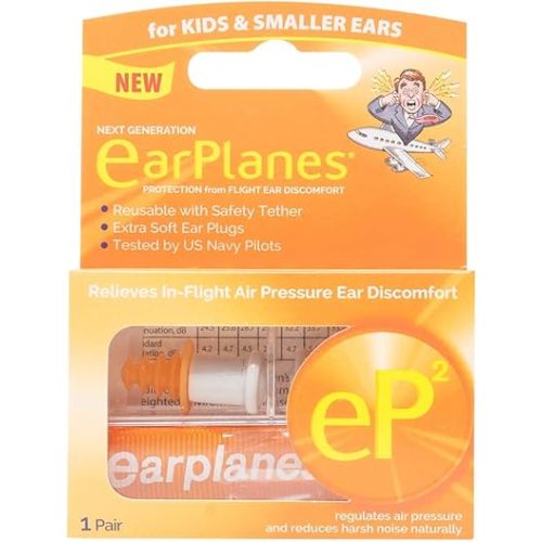 eP2 for Kids by Cirrus Healthcare 1 EarPlanes Reusable Pair (1 Reusable Pair)
