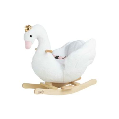 Happy Trails Swan Plush Rocking Horse