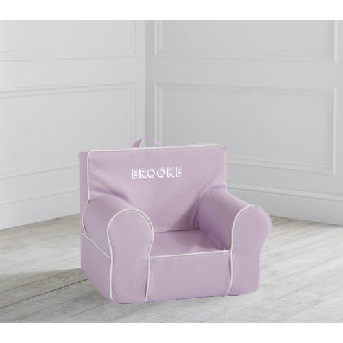 Anywhere Chair®, Lavender Twill with White Piping