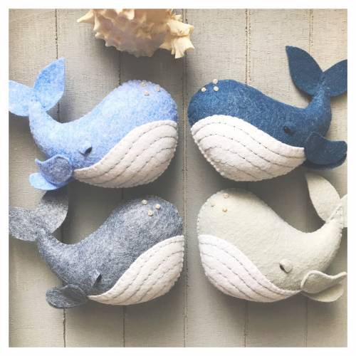 Humpback Whale. Hanging decoration. Under the sea. New Baby gift tag. Sea life baby shower present favour. Whimsical nautical theme nursery.
