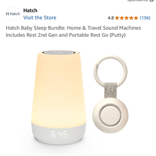 Hatch Baby Sleep Bundle: Home & Travel Sound Machines Includes Rest 2nd Gen and Portable Rest Go (Putty)