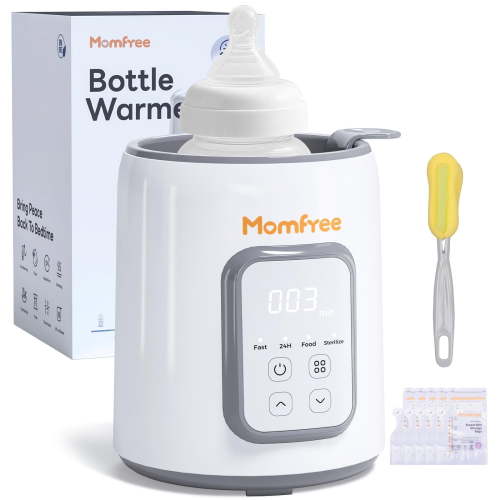 Bottle Warmer, 8-in-1 Fast Baby Bottle Warmer for Breastmilk and Formula,Milk Warmer with Accurate Temperature Control and Automatic Shut-Off,Multifunctional Bottle Warmers for All Bottles,Gray
