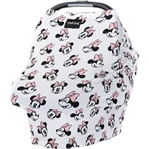 Milk Snob Original Disney 5-in-1 Cover, Minnie Mouse, Added Privacy for Breastfeeding, Baby Car Seat, Carrier, Stroller, High Chair, Shopping Cart, Lounger Canopy - Newborn Essentials, Nursing Top