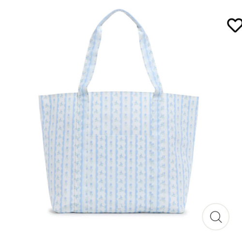 Jumbo Tote - Ribbon Floral Blue