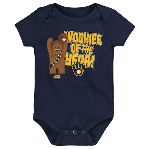 Milwaukee Brewers Newborn & Infant Star Wars Wookie of the Year Bodysuit - Navy