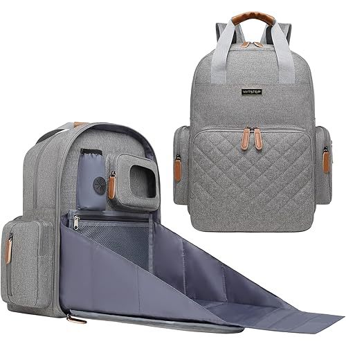 Diaper Bag Backpack with Changing Station, Baby Diaper Bag Organizer for Moms Dads Large Baby Changing Bags