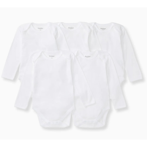 Bee Essentials Organic Long Sleeve Baby Bodysuit 5 Pack – Burt's Bees Baby
