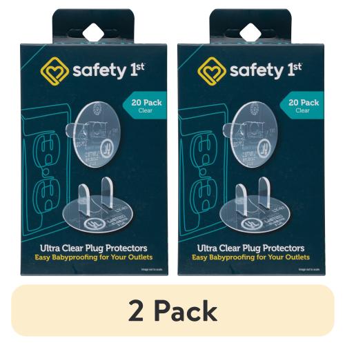 (2 pack) Safety 1ˢᵗ Ultra Clear Plug Protectors (20pk), Clear, Toddler