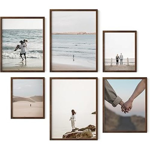 HAUS AND HUES Two 8x10, Two 11x14, Two 12x16 - Framed Walnut