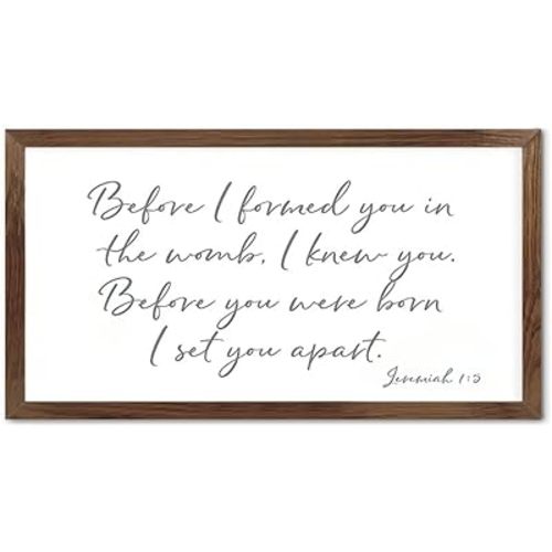 Before I Formed You in The Womb I Knew You Sign Nursery Sign Nursery Decor Before You were Born Wood Sign Farmhouse Sign Jeremiah 1 5