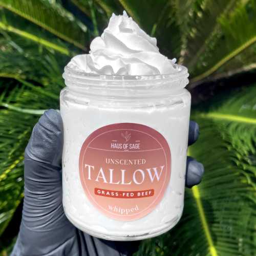 Whipped, Grass-fed Beef Tallow Moisturizer • Unscented • No Chemicals, Additives or Fillers • Organic