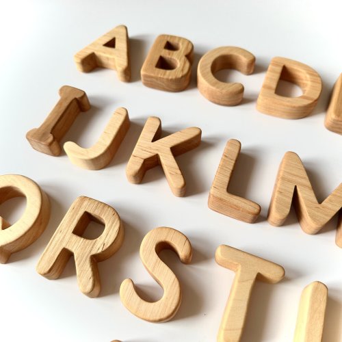 29 Oiled Rounded Montessori alphabet, Wooden magnetic alphabet letters, educational toy, letter fridge magnets, homeschool, pre school learn