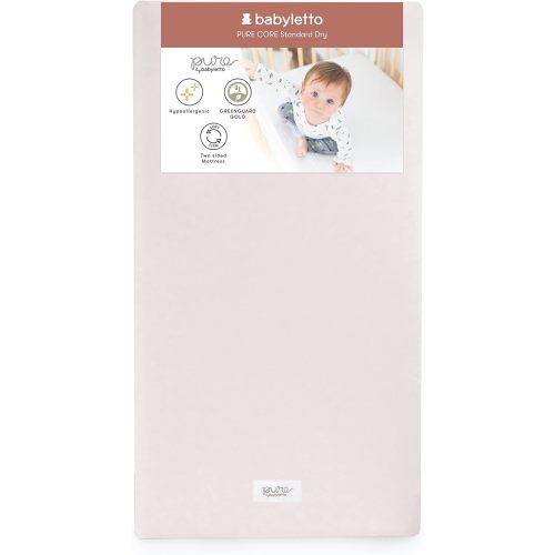 Babyletto Pure Core Crib Mattress, Dry Waterproof Cover, 2-Stage, Greenguard Gold Certified