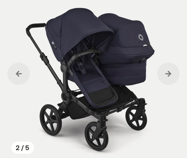 Bugaboo Donkey 6 Double Stroller Essentials Bundle (Deep Indigo)