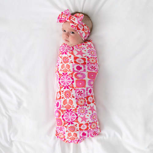 Coastal Gems Swaddle & Luxe Bow Headband Set – Little Sleepies