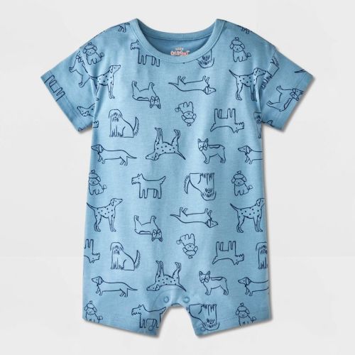 Baby Boys' Striped Short Sleeve Romper - Cat & Jack™ Tan 18M