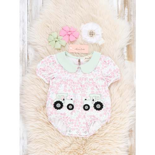 Tractor in the Meadow Embroidered Bubble