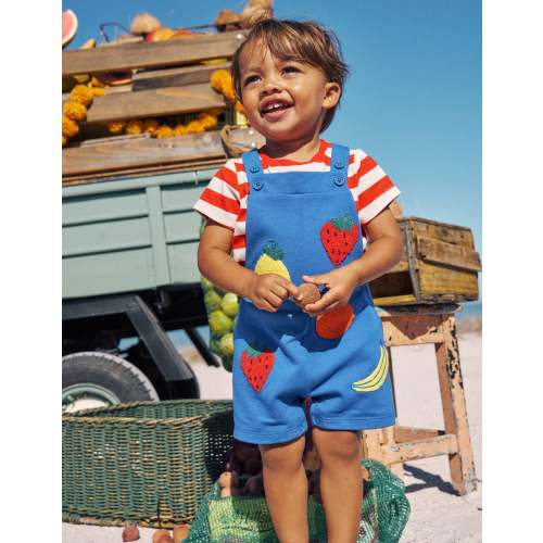 Boucle Jersey Overalls Set-Navy Fruit