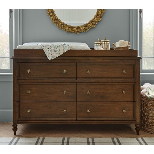 Chris Loves Julia Turned Wood 6-Drawer Dresser & Topper Set (56w x 19d")