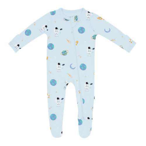 Zippered Footie in Ice Space