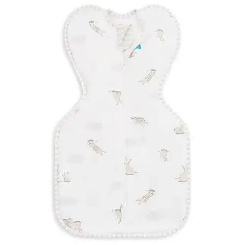 Love to Dream Swaddle UP, Sleep Sack 0-3 Months, Self-Soothing, Improves Sleep, Snug Fit Helps Calm Startle Reflex, Baby Essentials Must Haves Newborn, 1.0 TOG, 5-8.5 lbs, Cloud Bunnies