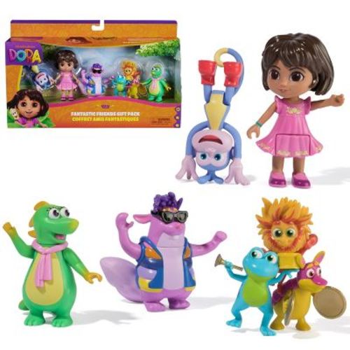 Dora Fantastic Friends Gift Pack with Dora, Boots, Tico, Isa, and the Fiesta Trio