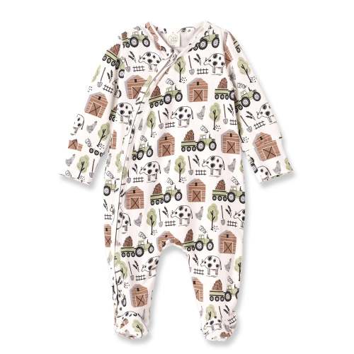 Barnyard Farm Buddies Bamboo Zipper Romper – August + Willow
