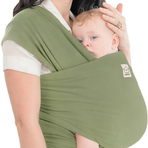 KeaBabies Baby Wrap Carrier - All in 1 Original Baby Carrier Newborn to Toddler Sling, Easy to Wear, Hands Free Bonding, Lightweight, Breathable Infant Wraps (Dusty Olive)