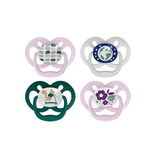 Dr. Brown's Advantage Pacifiers, Stage 2, Pink, 6 -18 Month Old, 4 Count