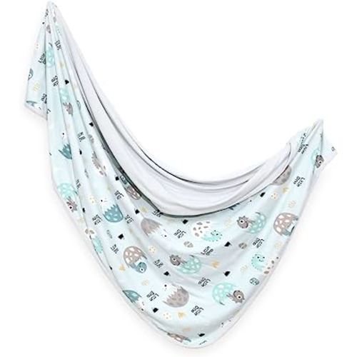 GRSSDER Baby Blankets Super Soft Jersey Knit Swaddle Blanket for Baby Girls and Boys, Double Layer Receiving Blankets 34 x 44 Inches Extra Large for Baby Show Gift, Dinosaur Egg