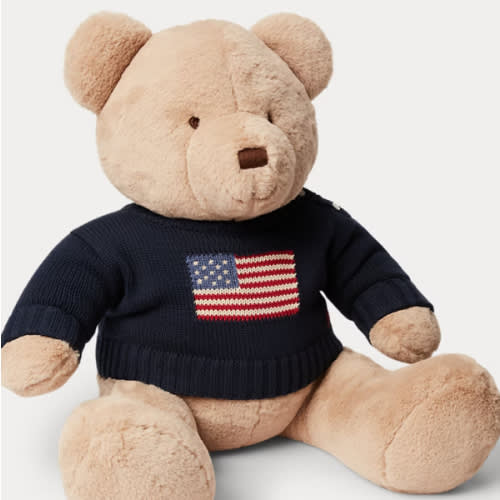 Large Flag-Sweater Polo Bear | Ralph Lauren