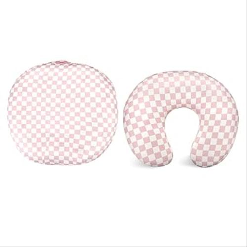 Baby Lounger Cover 1 Pack, Double-Sided Removable Lounger Covers & Stretchy and Soft Removable Nursing Pillow Covers for Baby Girls Boys, Pink Checkerboard